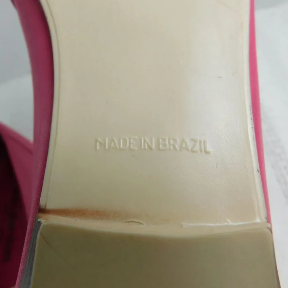 Brass Plum Shoes Nordstrom NEW 7-7.5 Vintage Hot Pink Flats Fuchsia Leather 8.5